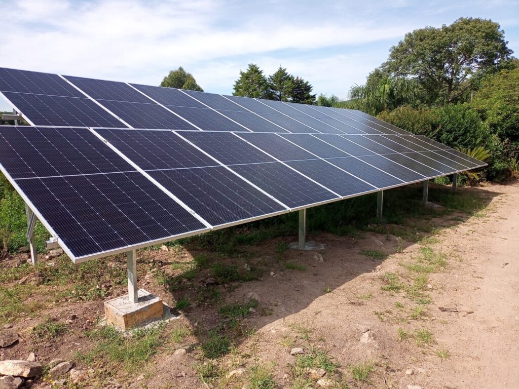 Usina solar instalada pela Morales